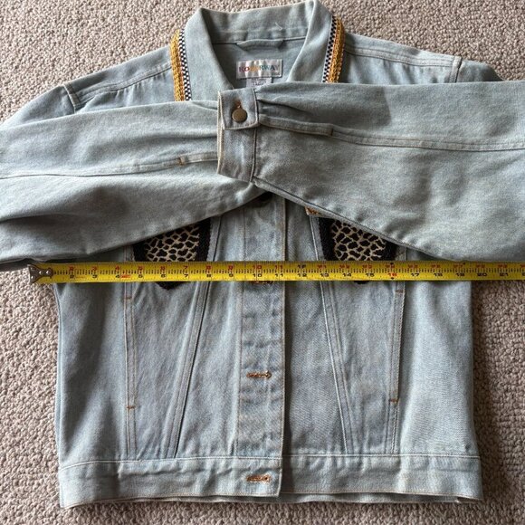 Vintage Kolorway Embroidered Denim Jacket - Size L - Picture 11 of 12
